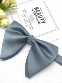 1 件勃艮第、黑色和白色领结，适合休闲、婚礼、日常聚会和主持使用男士领带