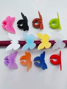 3D Magnetic Reusable Drink Markers, Silicone Butterfly Wine Glass Charms, Large Butterfly Identifiers, Ring Butterfly Markers, Reusable Cocktail Party Beverage Identifiers, Suitable For Wedding, Birthday Party, Bar Gathering, Drink Accessories, Fun Party Decor, Wedding Supplies, Entertaining Tabletop Decoration, Durable Party Favors