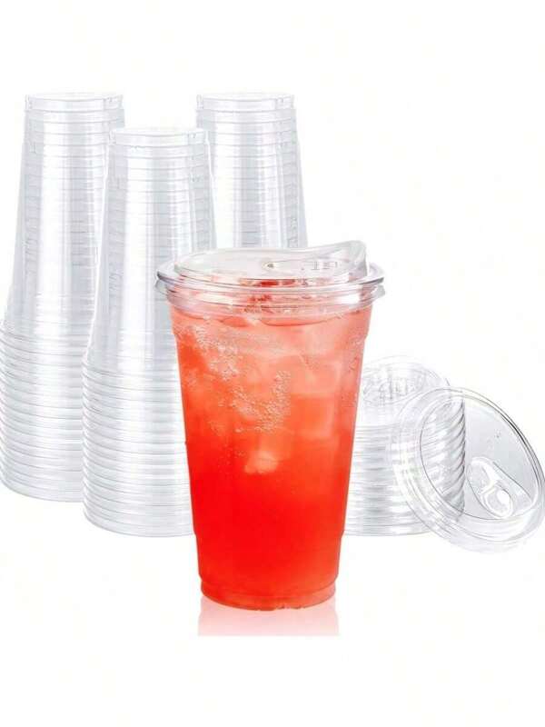 Transparent Insulated Acrylic Reusable Cup Lid - Perfect For Hot And Cold Drinks, Outdoor Picnics, Birthday Party Small Glasses, Wedding Valentine's Day Fruit Mousse And Ice Cream Tasting Party Sample Dessert Cups, Daily Use - Versatile, Easy To Clean (Reusable)