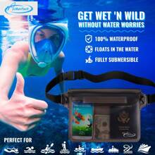 AiRunTech Waterproof Pouch With Waist Strap | Beach Accessories Best Way To Keep Your Phone And Valuables Safe And Dry | Perfect For Boating Swimming Snorkeling Kayaking Beach Pool