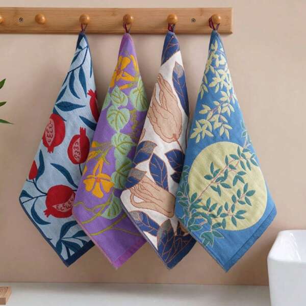 2-3 pezzi/set di asciugamani morbidi e assorbenti, asciugamani in garza jacquard a 4 strati, adatti per casa, viaggio, ritorno a scuola, salone di bellezza, bagno di casa