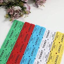 100/200pcsRaffle Tickets, Double Tickets, Event Tickets, Admission Tickets, Class Rewards, Fundraising Activities And Lucky Draws - Multicolor - View 1