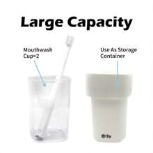 1pc Portable Toothbrush Box,Travel Toothbrush Case With Cover, Creative Covered Rinse Cup, Portable Toothbrush Holder For Home And Travel, Nordic Clear Design PP Portable Toothbrush Box, Essential For Home And Travel,Bathroom Decoration, Bathroom, Bathroom Accessories. Back To School