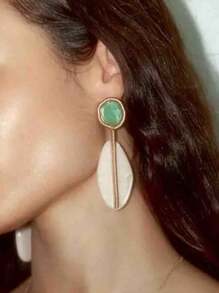 ZAA New Fashion Irregular Geometric Resin Dangle Earrings