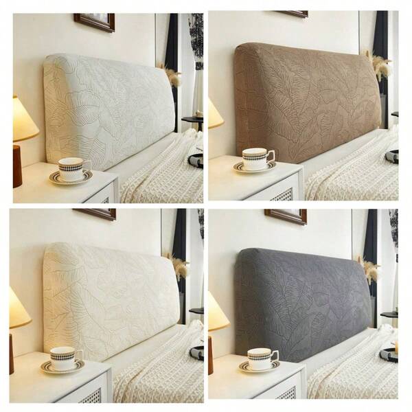 1pc,Light Gray, Jacquard Velvet Headboard Cover,Bed Head CoverElastic Dustproof HeadboardProtector,The Fabric Is Elastic And Suitable For Headboard Heights Of 50-65 Cm,Soft & Skin-Friendly,Bedroom Accessory