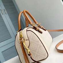 Pillow Bag Old Flower Wine Barrel Bag Shoulder Crossbody Handle Women's Bag  Size:25x16x18.5 Designer Bag Summer Dresses For Women - Almond White - View 3