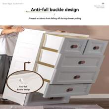 7/6/5/4/3-Layer Drawer Style Storage Cabinet, Large Capacity, Simple Decoration, Easy Installation, Suitable For Home, Living Room, Dining Room, Bedroom, Bathroom, Kitchen - Can Be Used To Organize Clothes, Cosmetics, Jewelry, Bags, Snacks