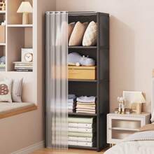 1pc Multipurpose Bookshelf Storage Cabinet, Home Use, Multi-Tier Assemble Combination Bookcase, Minimalistic Bedside Shelf
