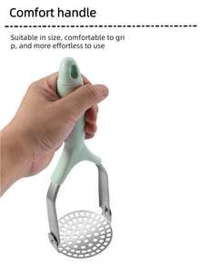 1 Schiacciapatate in acciaio inossidabile, uno strumento da cucina pratico per la casa, adatto anche per schiacciare patate dolci e ignami, utilizzabile anche in cucina all'aperto. - Multicolore - Visualizzare 8