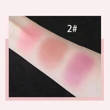 1pc 3-Color Natural Matte Blush Palette: Nude, Natural Matte Apricot, Natural Matte Tea Rose Color Blush