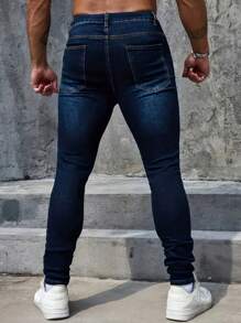 Men's Pocket Distressed Skinny Casual Fashionable Jeans