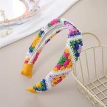 1 件休闲编织弹性头带，适合所有季节 - 彩色 - 查看 7