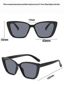 2 piezas Gafas de estilo ojo de gato con armazón de PC y lentes de colores, adecuadas para mujeres - Ideal para vacaciones, decoración de fiestas, accesorios de playa - Multicolor - Ver 4