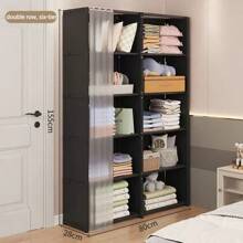 1pc Multipurpose Bookshelf Storage Cabinet, Home Use, Multi-Tier Assemble Combination Bookcase, Minimalistic Bedside Shelf