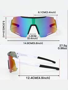2 件装男士塑料时尚骑行眼镜，适合骑自行车、滑雪、摄影