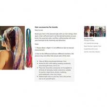 Conjunto de 16 piezas de ligas para el cabello de colores arcoíris degradados con nudos, accesorios de cabello con estilo - Multicolor - Ver 8