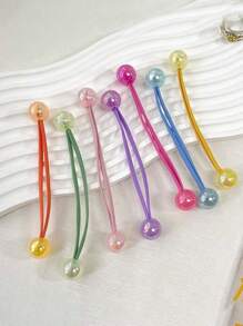14pcs Candy Colored Burst Headbands Children's Hair Accessories Wrapped Around Hair Ropes High Elastic Rubber Bands Tied In Ponytails Headband Accessories ﻿