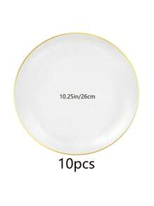 25 pièces Assiette de gâteau blanc, service de couverts de mariage de haute qualité, réutilisable et facile à nettoyer. Parfait pour la décoration de mariage, la décoration de fête, les anniversaires, les réunions de famille, les activités en plein air, l'école, la décoration de salle à manger et de cuisine pour les dîners de groupe
