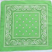 1 szt. Klasyczny retro styl uliczny z nadrukiem orzechów nerkowca Paisley kwadratowy szalik bandana, uniwersalny jako apaszka, opaska na głowę, opaska na nadgarstek, chusta na głowę, opaska na czoło, kieszonkowy kwadrat