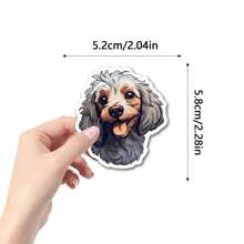 55 PIEZAS de pegatinas mixtas de perro, pegatinas de estética de vinilo para scrapbooking, diario, parachoques, monopatín, botella de agua, dibujos animados, casco duro, pegatinas y calcomanías para automóvil