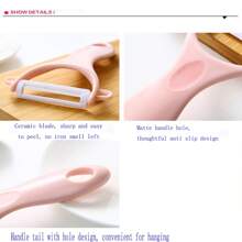 Pelador de estilo nórdico, accesorio de cocina - Cuchillo pelador cerámico multifunción para verduras y frutas, pelador de frutas y verduras