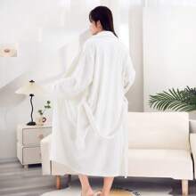 1 pieza Bata de baño para adultos, rosa, de felpa suave y absorbente de coral blanco a cuadros de piña, de secado rápido con capucha, adecuada para spa, hogar, baño, dormitorio, unisex vuelta al cole