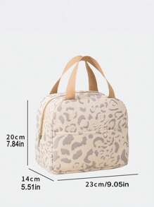 1pc Ink Painting Pattern Insulated Lunch Bag, Large Capacity Reusable Lunch Tote, Waterproof And Portable Design, Ideal For School And Office - Keep Your Food Fresh And Delicious, Bento Box Bag, Carry Bag, Kitchen Picnic