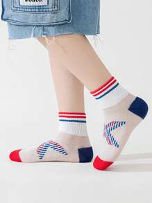 5 Pairs Of Spring And Summer Mesh Socks For Boys And Girls Aged 1-16, Short Socks, Comfortable, Breathable, Student Socks, Teenagers