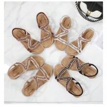 Summer Women's Shoes Outer Layer Floral Pattern With Curved Sandals Fashion Sandals - Silver - View 8