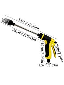 4 件双色柔性可扩展花园软管、高压洗车喷枪、家用灌溉用品