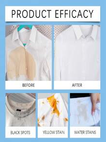 120ml Detergente de lavandería - Elimina eficazmente las manchas, facilita el lavado, mantiene la ropa limpia y fresca, protege las telas, desodoriza y deja una fragancia agradable. Disuelve las manchas comunes para restaurar la ropa a como nueva. Limpia suavemente sin dañar las manos. Elimina eficazmente diversos tipos de manchas como grasa, aceite, vino tinto, bolígrafo, fruta, lápiz de labios, sangre, amarillamiento, aceite de motor, café y talla grande.