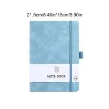 1 pezzo Taccuino portatile minimalista e alla moda formato A7/A6/A5, copertina in vera pelle di pecora morbida, texture fine, pagine interne in carta Dacron spessa, impermeabile e resistente, con design a quadri e porta-penna, taccuino semplice per studenti, blocco note portatile