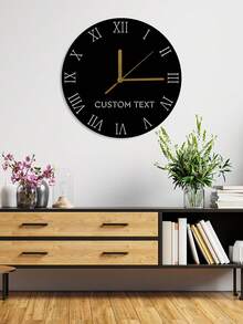 1 Customized Metal Wall Clock, Family Name Wall Clock, Personalized Big Wall Clock, Oversize Silent Wall Clock, Wanduhr, Home Gift, Clock For Wall Home Decor Back To School Room Decor School Supplies - Recolor - View 6