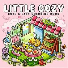 1pc LITTLE COZY Coco Coloring Book For Adults And Kids, Bold And Easy, Simple And Big Designs For Relaxat Coloring Book For Adults And Teens, Super Cute Designs Of Cozy, Hygge Spaces For Relaxation.Release Emotions And Relieve Anxiety | Ideal Gift For Holidays And Special Occasions Back To School Wyo Colouring Book(Default Without Marker Pen),School Supplies - Multicolor - View 2