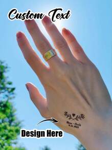 Tatuaggi temporanei personalizzati con foto per adulti, tatuaggi finti personalizzati con nome per coppie, tatuaggi temporanei per addio al nubilato