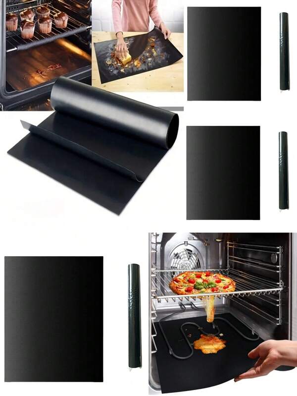 Tapete para horno, tapete para microondas de fibra de vidrio resistente a altas temperaturas, alfombrilla antiadherente para barbacoa, forro para horno