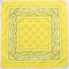 1 szt. Klasyczny retro styl uliczny z nadrukiem orzechów nerkowca Paisley kwadratowy szalik bandana, uniwersalny jako apaszka, opaska na głowę, opaska na nadgarstek, chusta na głowę, opaska na czoło, kieszonkowy kwadrat