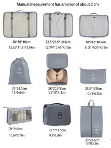 1/9pcs Travel Organizer, Foldable Storage Bag, Cosmetic Bag, Toiletry Bag, Beach Bag, Makeup Brush Bag, Makeup Bag, Skincare Bag, Travel Storage Pouch, Shoe Bag, Underwear Bag, Lightweight Luggage, Drawstring Bag, Coin Purse, Packing Cubes For Traveling Bag For School School Accessories School Stuff