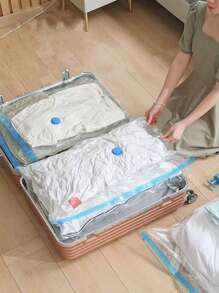 5 Stücke/3 Stücke/1 Stück Set dicke Vakuum-Kompressionsbeutel, wasserdichte Anti-Feuchtigkeits-Aufbewahrungsbeutel für den Heimgebrauch, Bettwäsche, Verpackung, Reisen, Wohnheim, wiederverwendbare Vakuum-Kompressionsbeutel, Staubschutzabdeckung für Kleidung, platzsparende Aufbewahrung für Kleider, Hosen, Schuhe, Jeans, Stiefel, Röcke