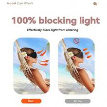 1pc 3D Contoured High Rebound Eye Mask, Non-Pressing Eye Socket, Suitable For Travel, Afternoon Nap, And Sleep - Multicolor - View 7