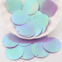 90pcs (20g) 25mm PVC Flat Round Loose Sequins With 1 Side Hole 2.5CM Sequin Paillettes Sewing Wedding Craft Accessories DIY Pendant Sequin Trim - Multicolor - View 17