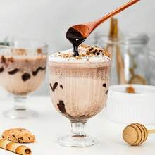 8PCS Long Handle Wooden Coffee Spoons, 20cm/7.87inch Wooden Stirring Spoons, Elegant Wooden Teaspoons For Honey, Organic Small Wooden Spoons For Eating Dessert, Juice, Milk & Tea - 棕色 - 查看 5