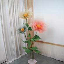 40cm bunte Tintenfisch-bemalte künstliche Pfingstrosenblumen, Fensterausstellungsdekor, Hochzeitszeremonie-Anordnung, Outdoor-Veranstaltungsdekor, Seide Netz Pfingstrose Großrequisit