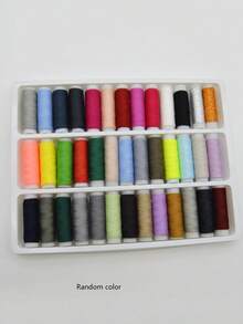 39 carretes de hilos de coser de colores surtidos, hilos para costura y manualidades del hogar - multicolor - Ver 4