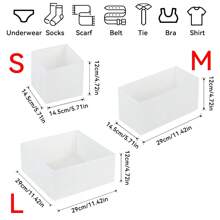 1/3/6 Packs Foldable Cloth Storage Box Closet Dresser Drawer Organizer Fabric Baskets Bins Containers Divider For Baby Clothes Underwear Bras Socks Lingerie Clothing