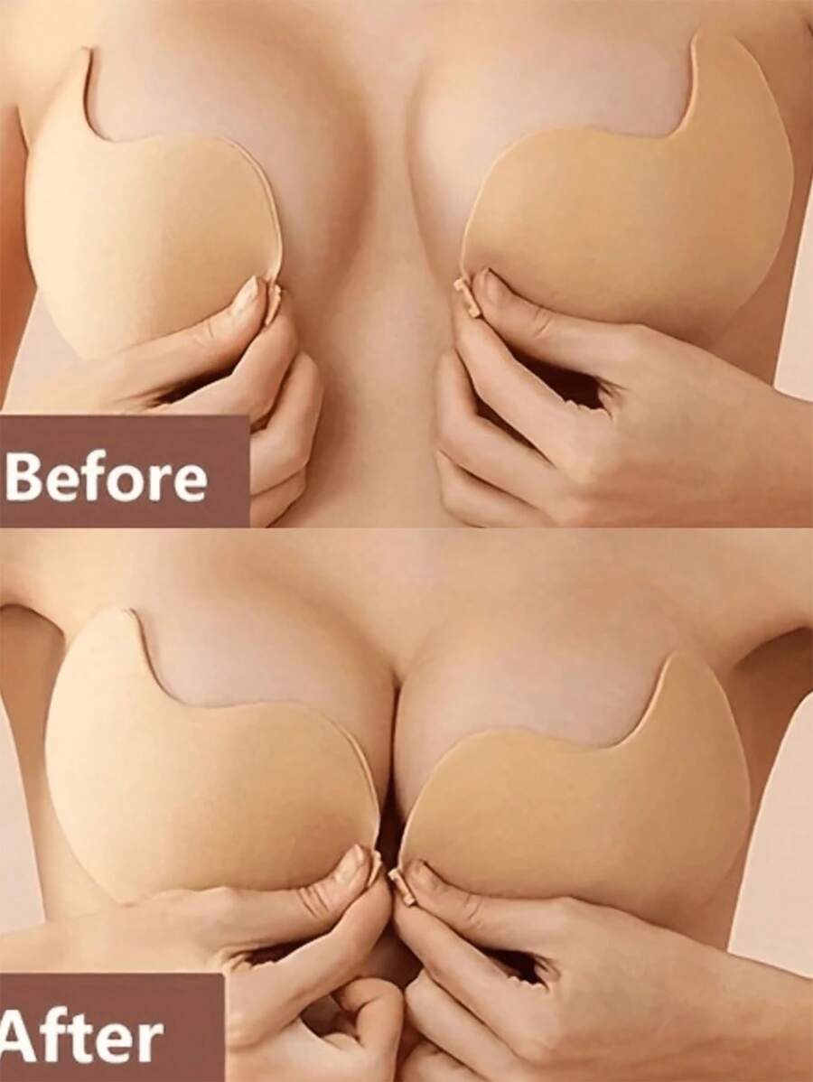 Sujetador negro con tono de piel para mujeres, sujetador reutilizable push-up, sujetador invisible sin espalda para todas las estaciones