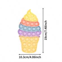 Colorful Ice Cream Bubble Stress Relief Fidget Toy, Popular Bubble Popping Toy For Adults And Kids, Party Game Decor Gift For Christmas, Halloween, Relaxation Toy, Fun Pushing And Fashionable Game For Children And Grown-Ups