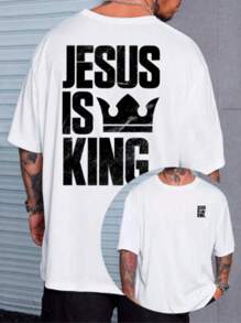 Camiseta Básica Jesus É Rei Religiosa Cristã Oração Streetwear Fé Jesus Is King