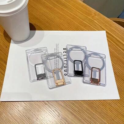 스탠드 기능이 있는 자석 카드 지갑, 방수 PC 소재, 호환성 있는 고급 자석 투명 카드 홀더, 버스 카드 및 출입통제 카드 홀더로 아이폰, 안드로이드 폰 호환, 생일, 가족, 친구들을 위한 선물, 핑거 링 홀더, 폰 그립, 핸드폰 액세서리