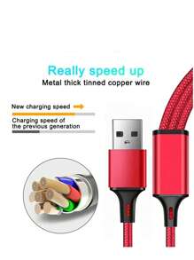 Cable de carga USB trenzado de nailon 3 en 1, conector universal de carga rápida USB a Lightning/Tipo-C/Micro USB, redondo mate 36V macho a macho, salida de 10-20W para iPhone y talla grande. Cable de datos y carga múltiple USB de carga rápida 3 en 1 colorido, cable de carga Tipo C Micro, cable de datos de carga súper rápida, adecuado para iPhone, teléfonos Tipo-C, teléfonos Android.